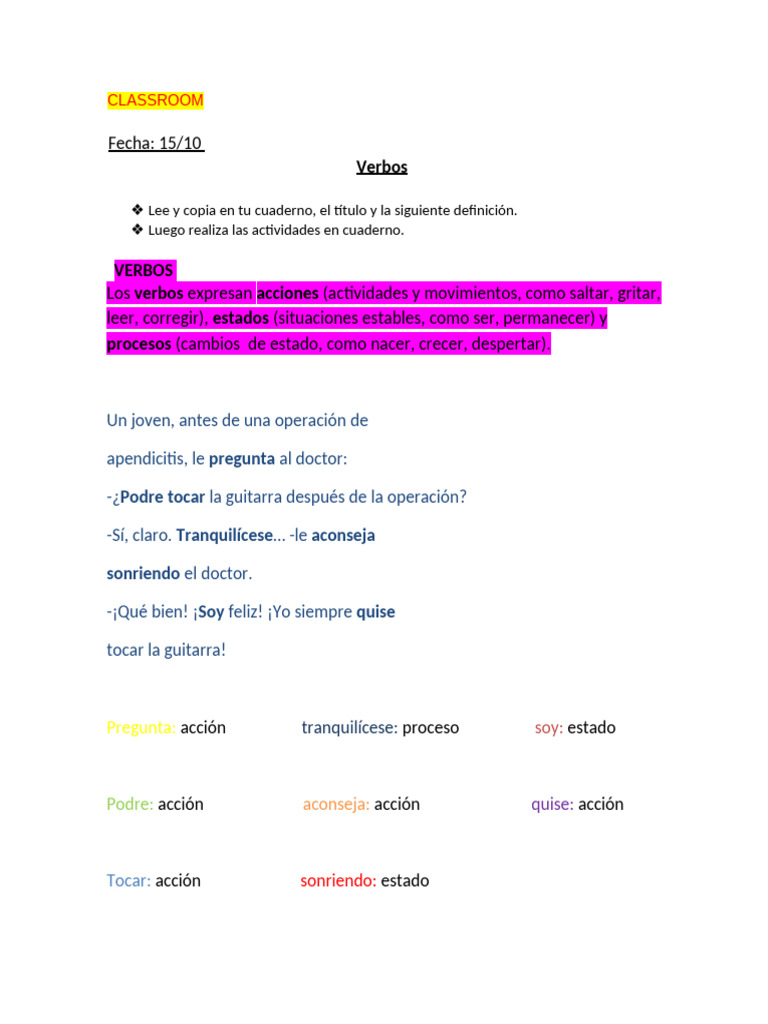 Verbos | PDF