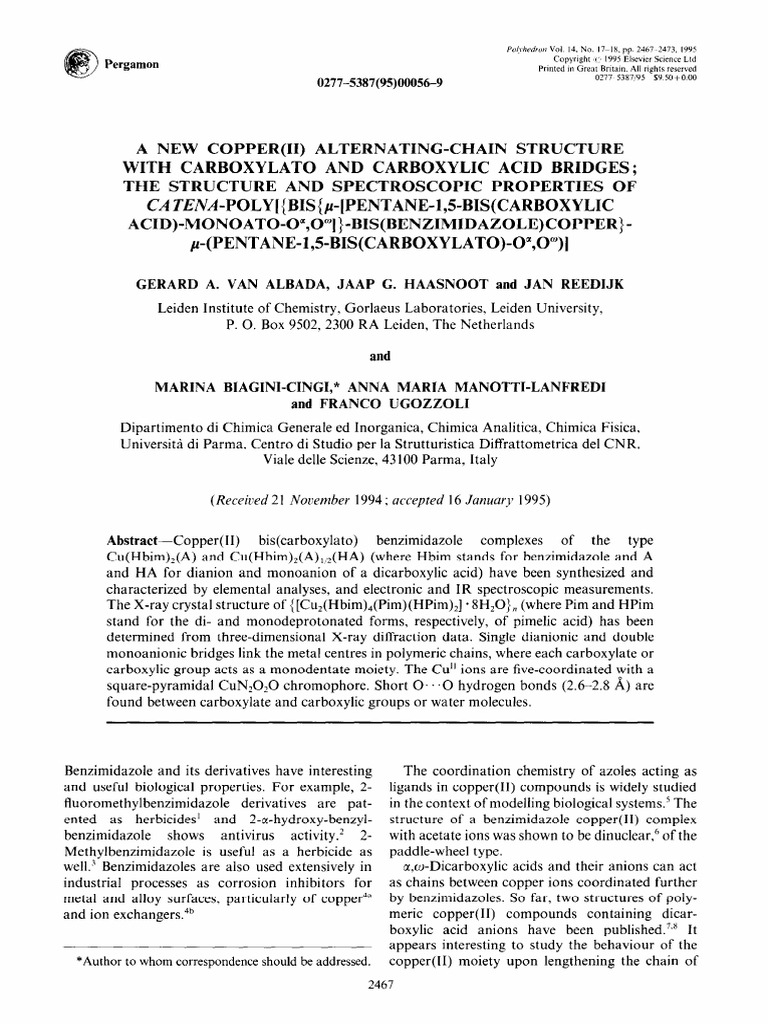 Vanalbada 1995 | PDF | Coordination Complex | Infrared Spectroscopy