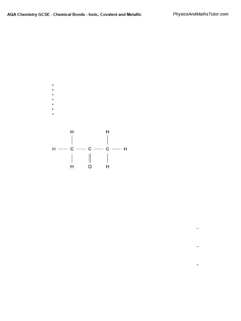 2.1 Chemical Bonds - Ionic, Covalent and Metallic MS | PDF | Chemical ...