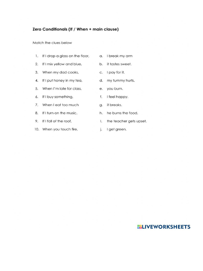 Zero Conditionals | PDF