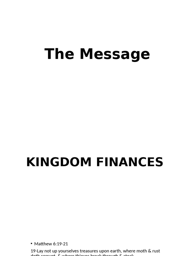 The Message | PDF | Old Testament Books | Books Of The Hebrew Bible