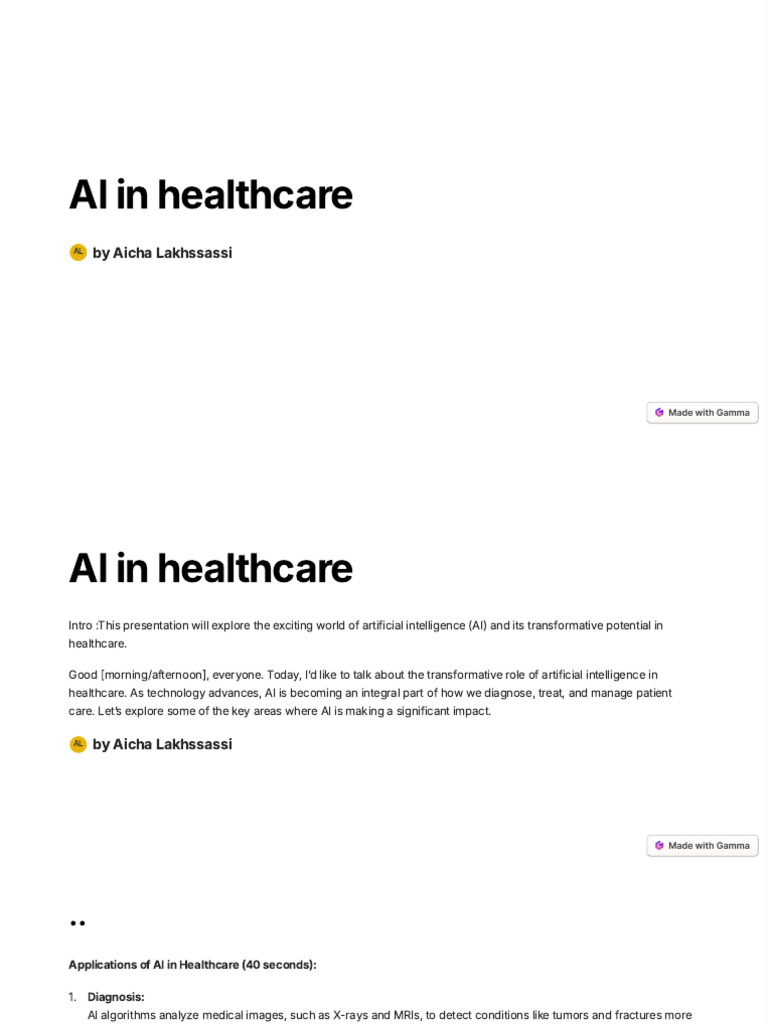 AI in Healthcare | PDF | Artificial Intelligence | Intelligence (AI ...