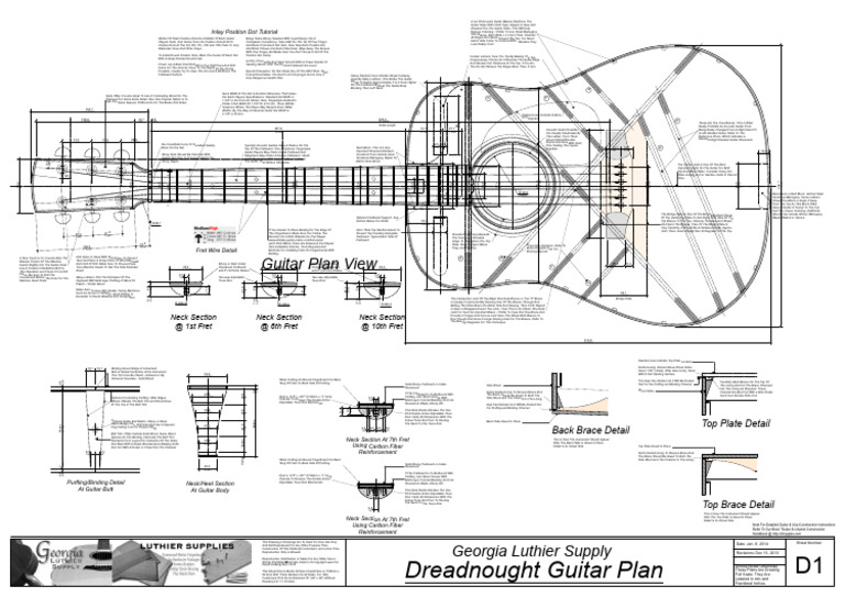 Dreadnought-Plan 1 | PDF | Guitars | Classical Guitar