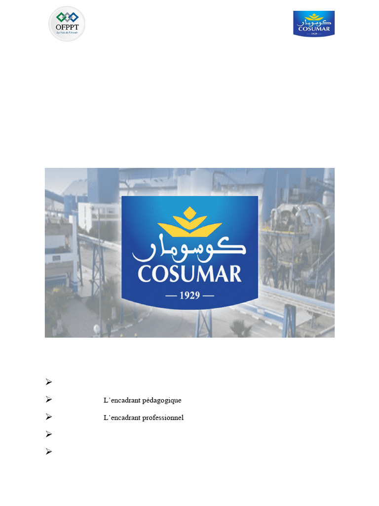 Rapport de stage à SUTA Cosumar | PDF | Sucre | Régime et nutrition