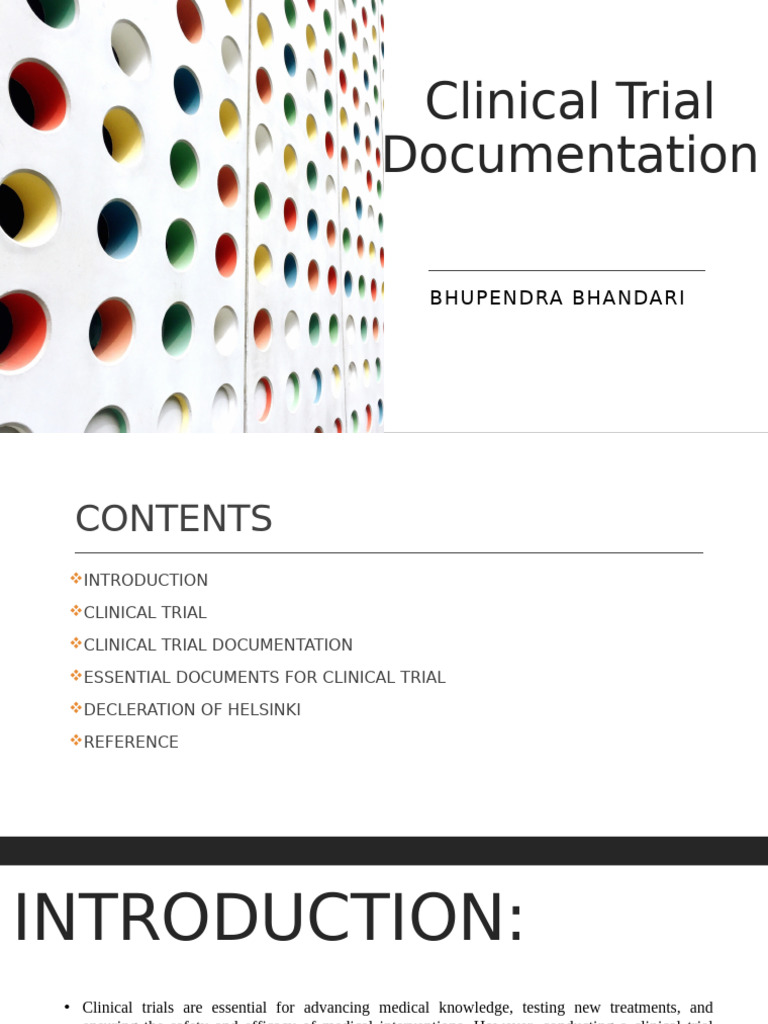 Essential Documents for Clinical Trials | PDF | Clinical Trial ...