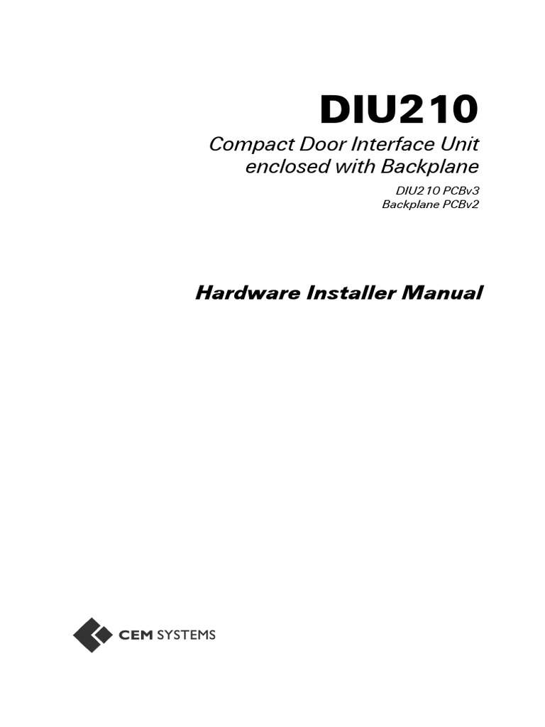 Diu210 Im 1 2.5 | PDF | Power Supply | Input/Output