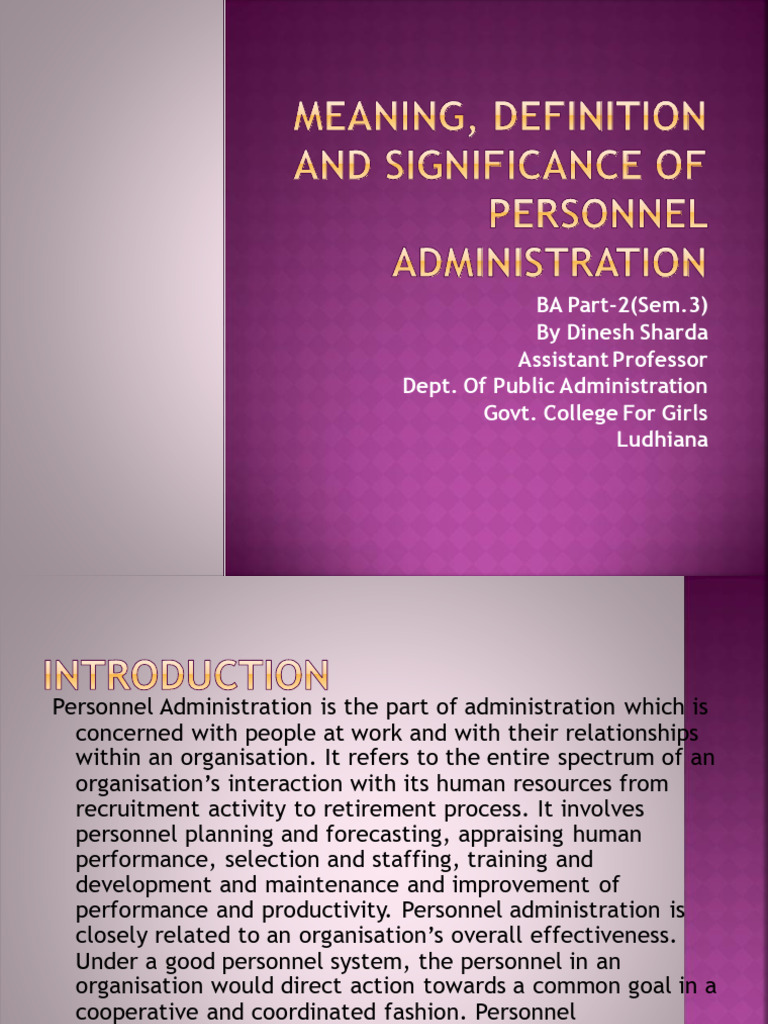 PERSONNEL DEFINITION MEANING visual data 5