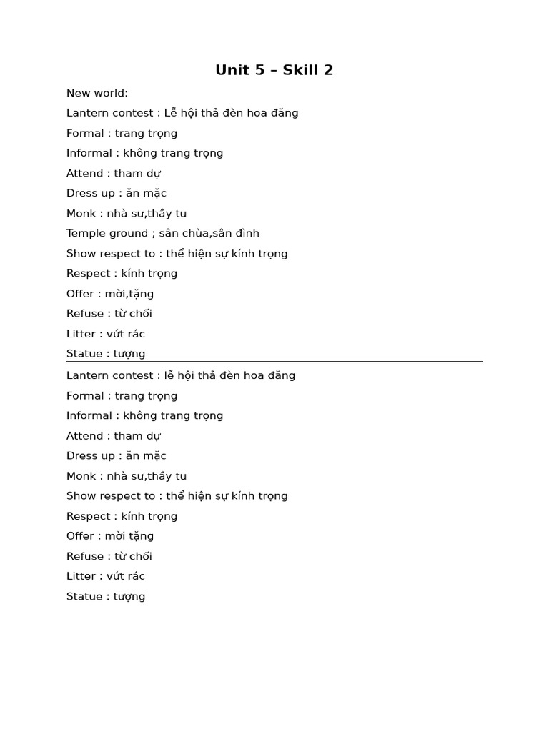 Unit 5 - Skill 2 | PDF