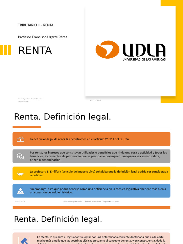 Introducción A La Renta - 2024 | PDF | Impuestos | Impuesto sobre la renta