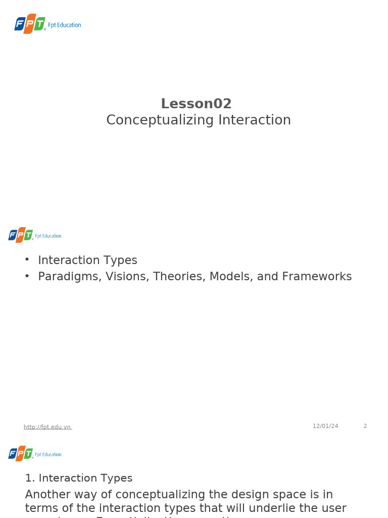 Slide 03 - Lesson02 | PDF | Graphical User Interfaces | Virtual Reality