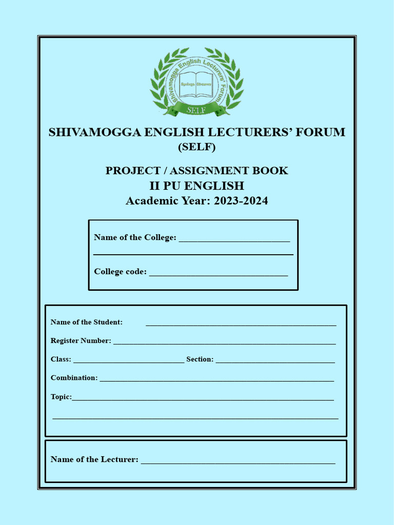 2nd PUC English Assignment Guide 2023-24 | PDF