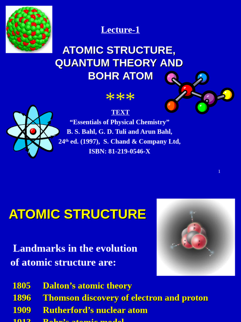 Atomic Structure and Quantum Theory Overview | PDF | Emission Spectrum ...