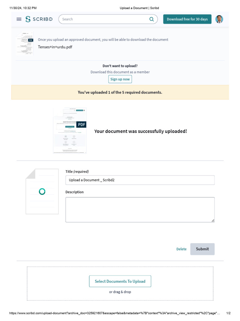 Upload A Document - Scribd3 | PDF | Scribd | Software
