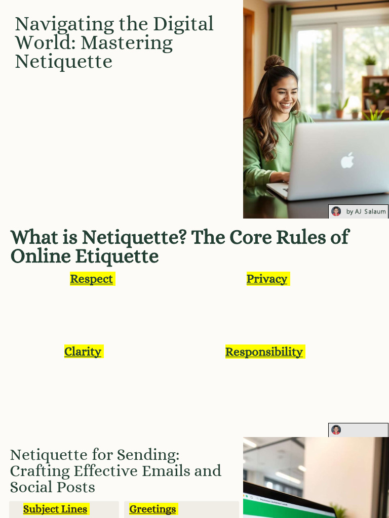 Navigating The Digital World Mastering Netiquette | PDF | Information ...