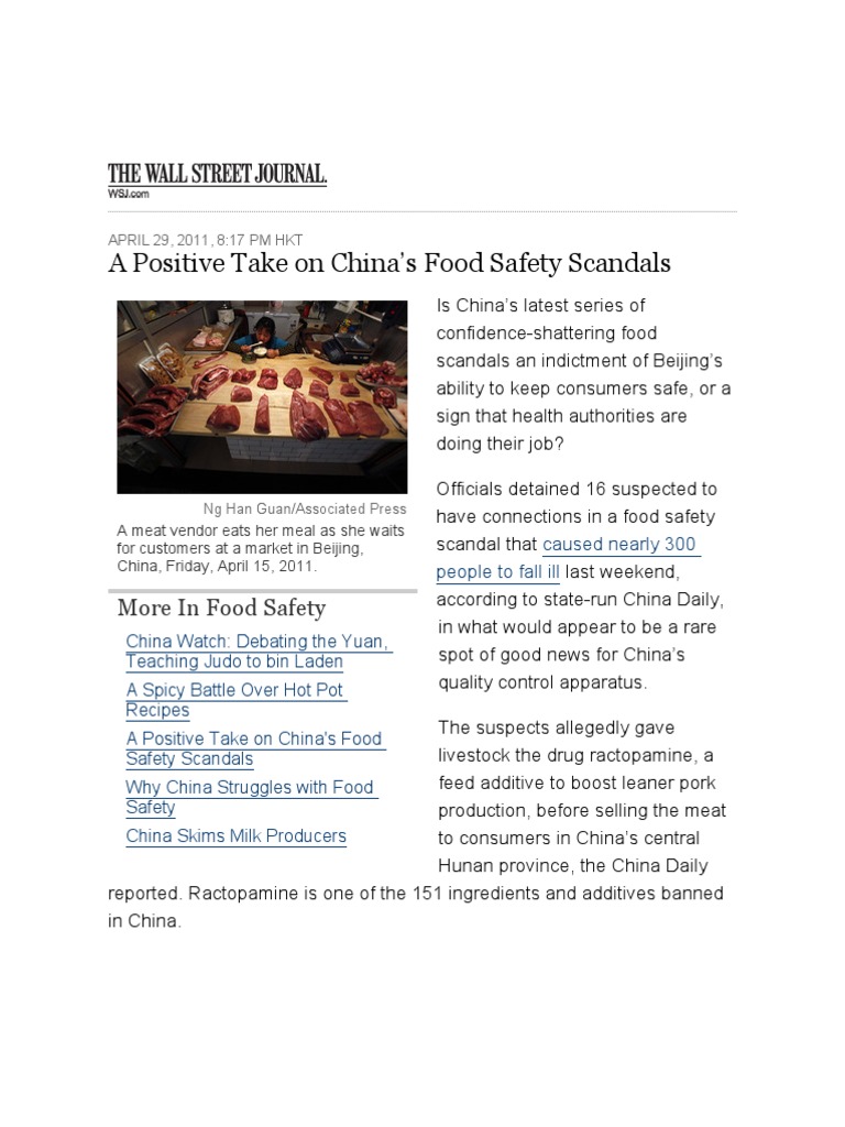 China's Food Safety: A Positive Outlook | PDF | Food Safety | China