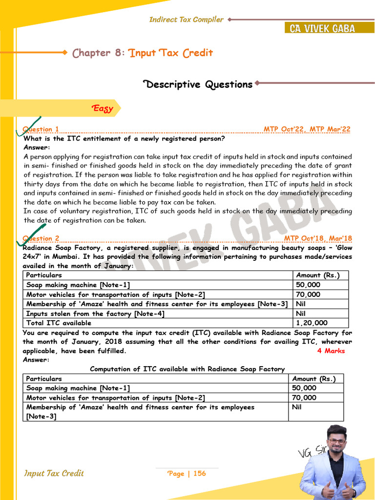 ITC Computation and Eligibility Under GST | PDF | Value Added Tax | Taxes