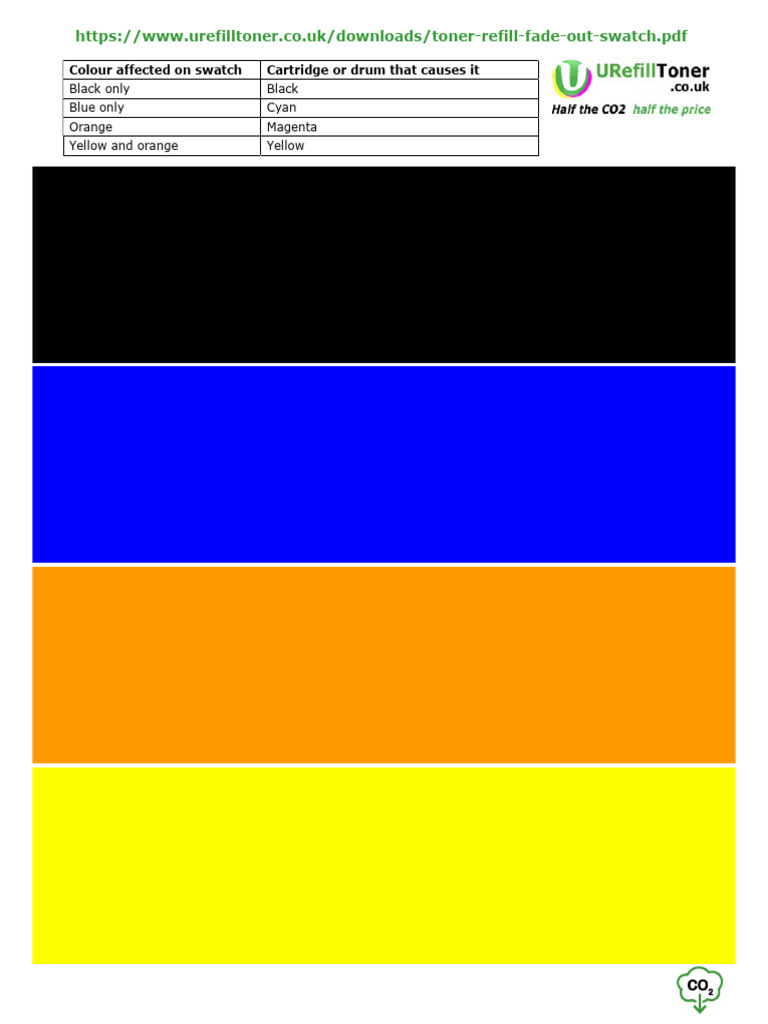 Toner Refill Fade Out Swatch Guide | PDF