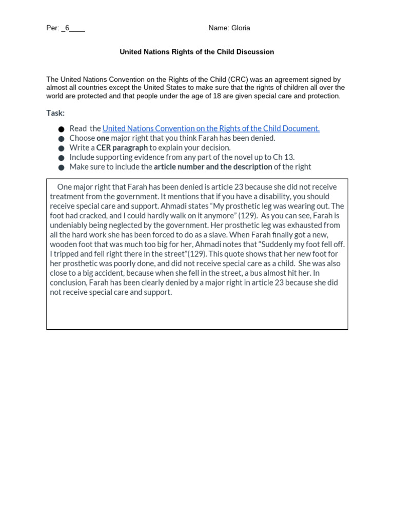 UN Rights of The Child | PDF