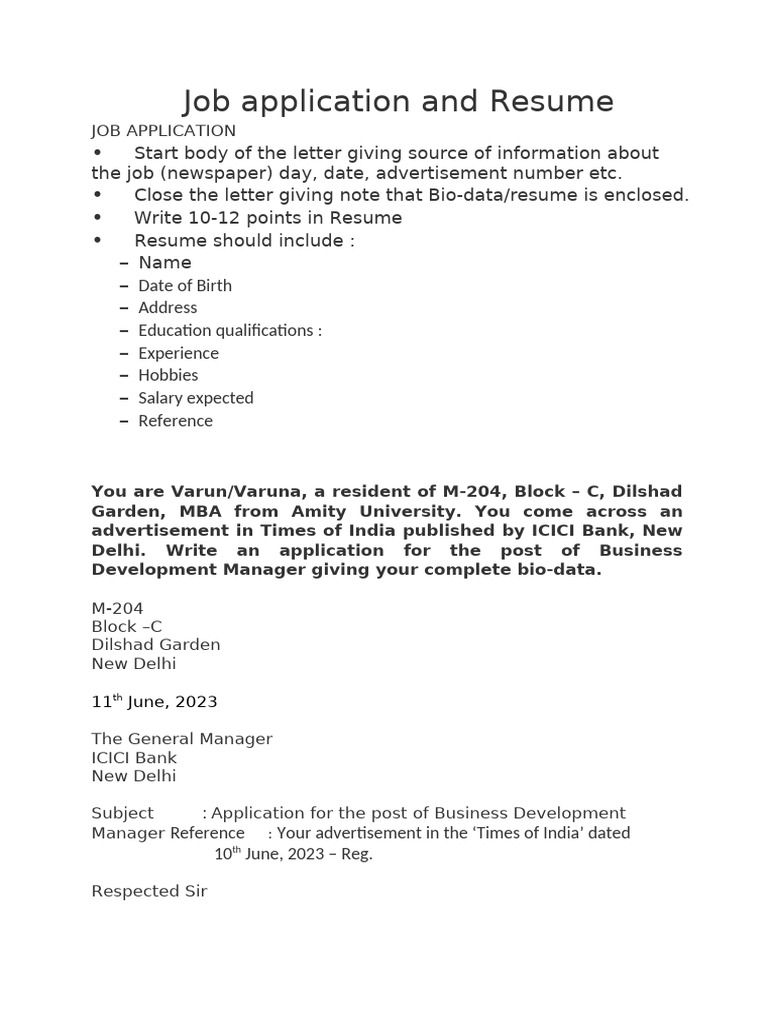 BEST APPLICATION LETTER FOR JOB VACANCY PDF IN ENGLISH visual data 3