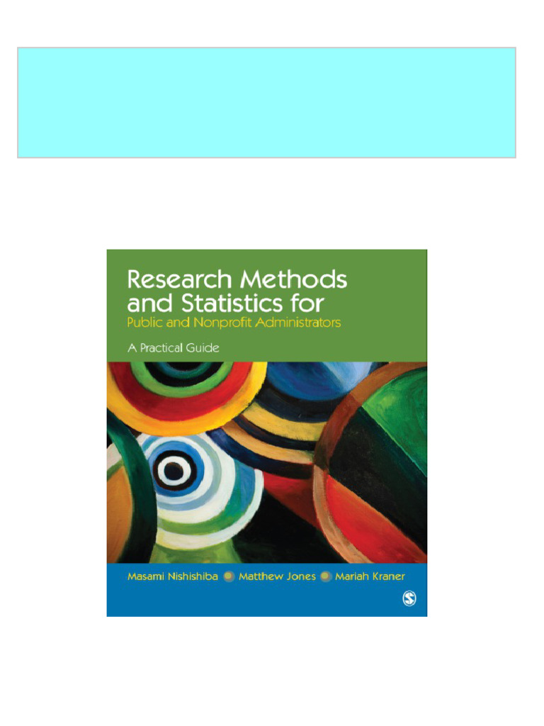 Research methods and statistics for public and nonprofit administrators