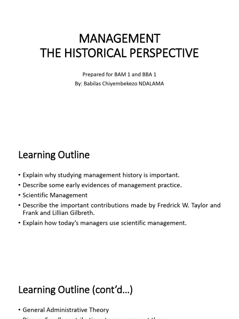 Management History | PDF | Organizational Behavior | Bureaucracy