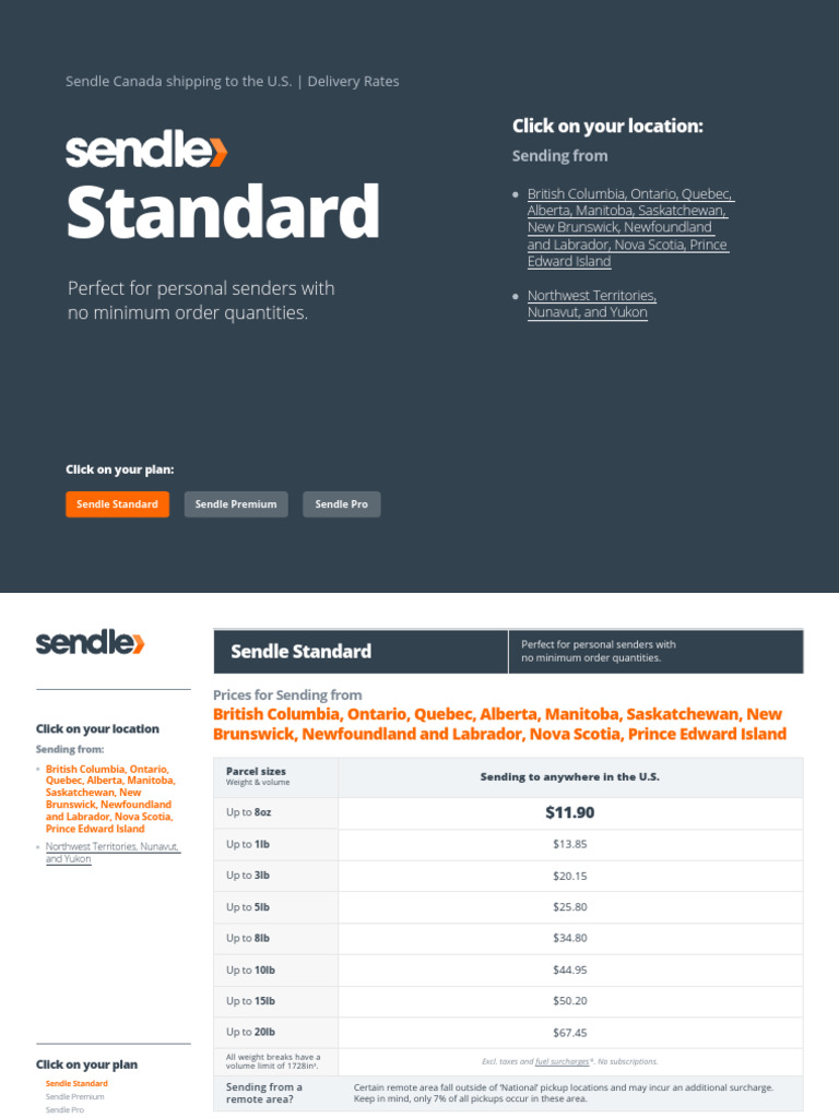 Canadian Shipping Rates Guide | PDF | British Columbia | Canada
