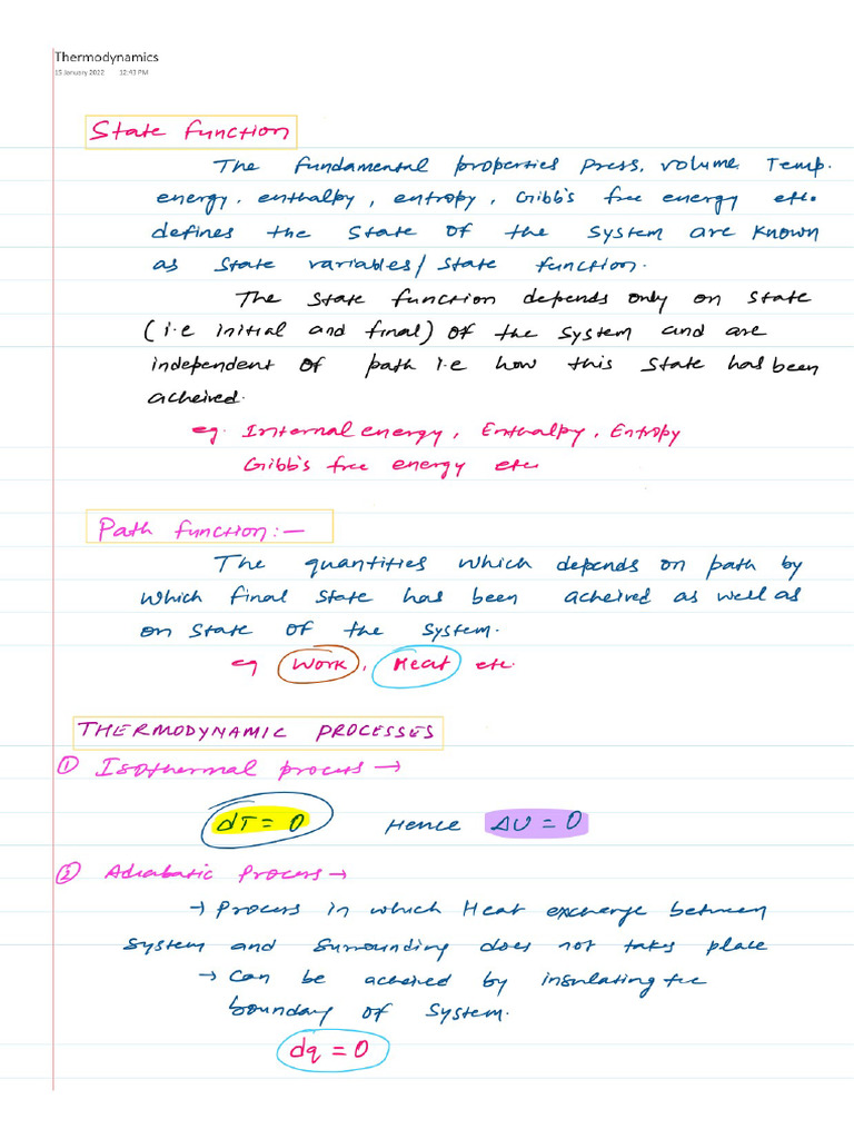 Thermodynamics Lecture 2 Pdf