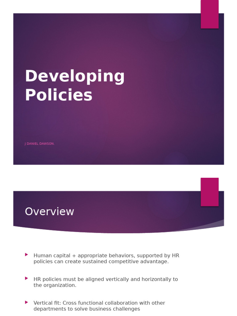 Effective HR Policy Development Guide | PDF | Policy | Social Psychology