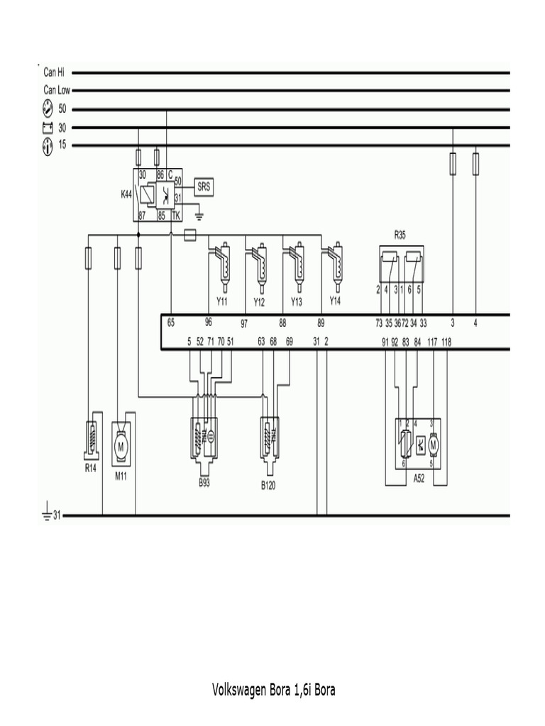 Volkswagen Bora 1.6 Computer Data Line | PDF