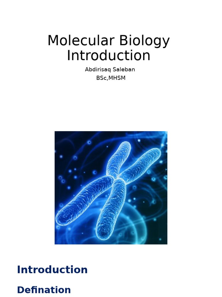 Overview of Molecular Biology | PDF | Molecular Biology | Biology