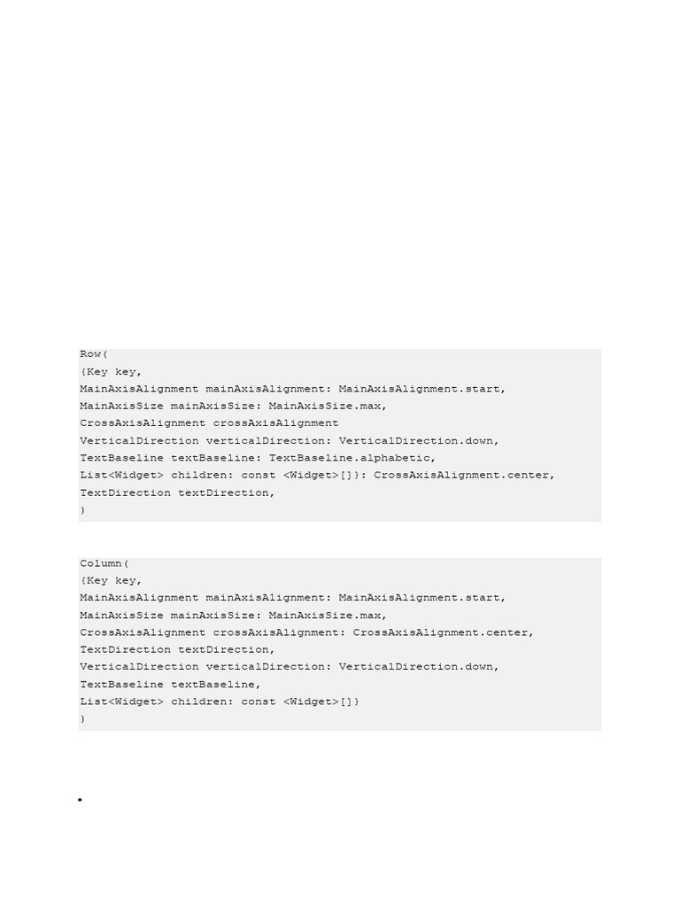 Cara Menggunakan Widget Row Pada Flutter - Modul | PDF