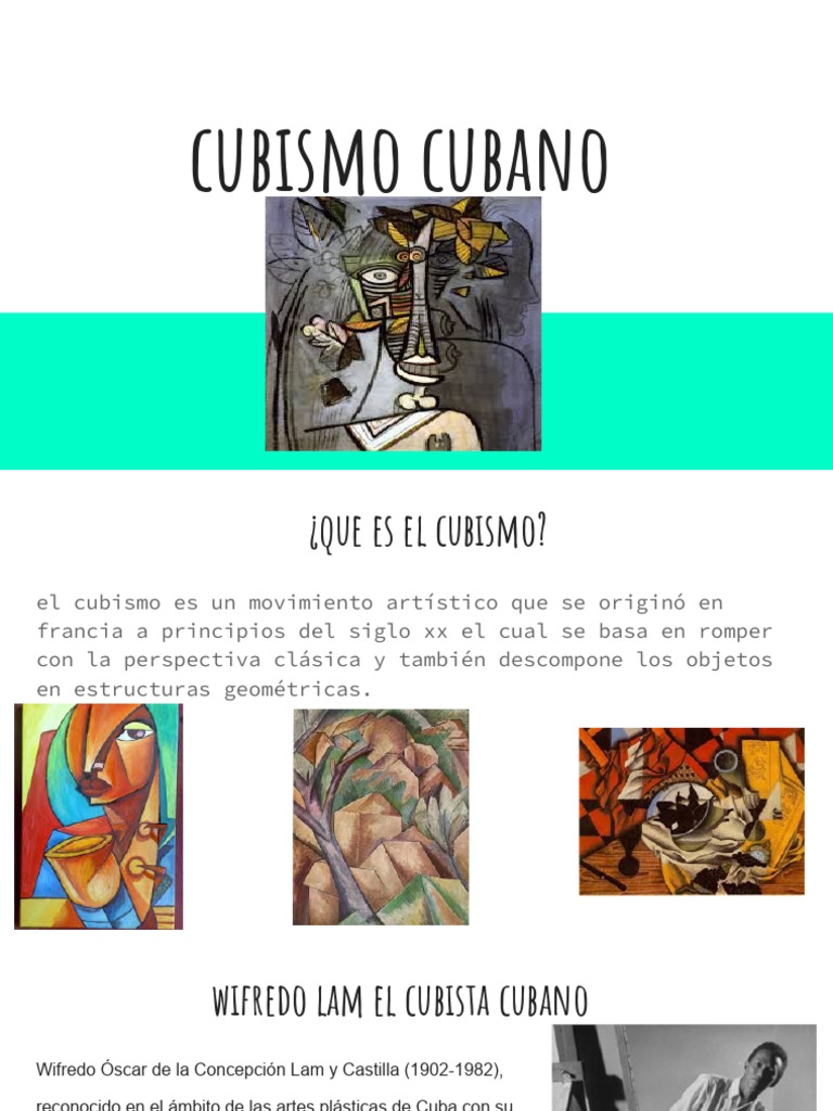 Pittori Cubani: Wifredo Lam y Cubismo | PDF