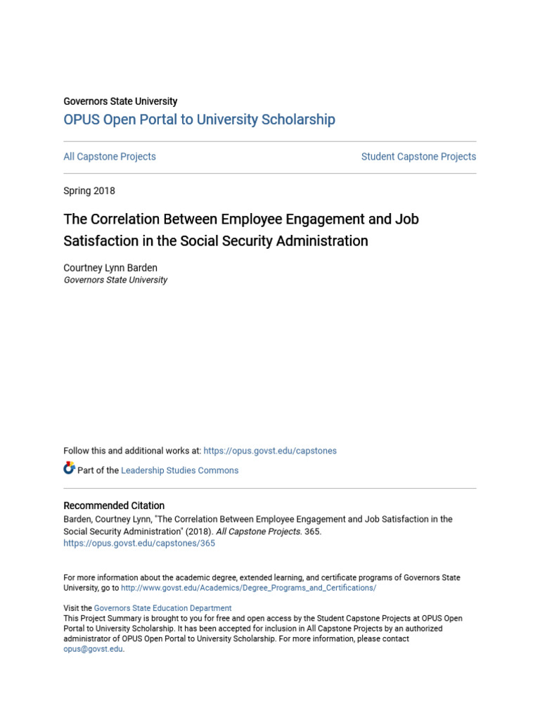 The Correlation Between Employee Engagement and Job Satisfaction | PDF ...