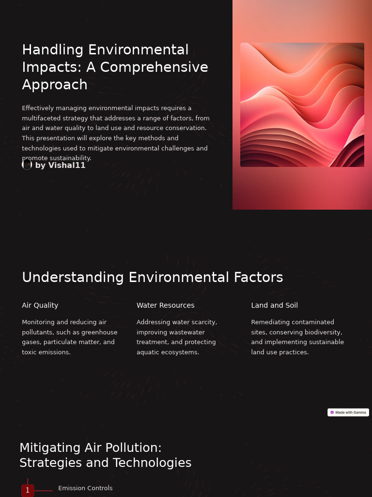 Comprehensive Environmental Impact Management | PDF | Water Pollution ...