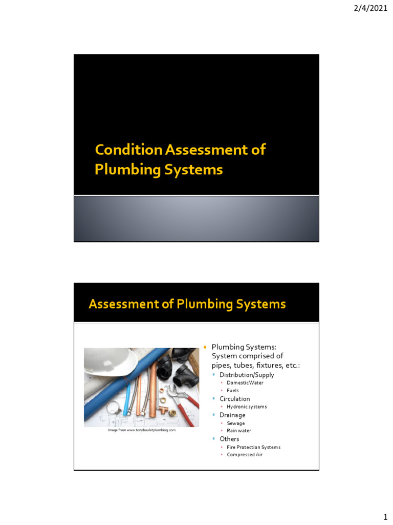 2.3 - Plumbing System | PDF | Plumbing | Pipe (Fluid Conveyance)