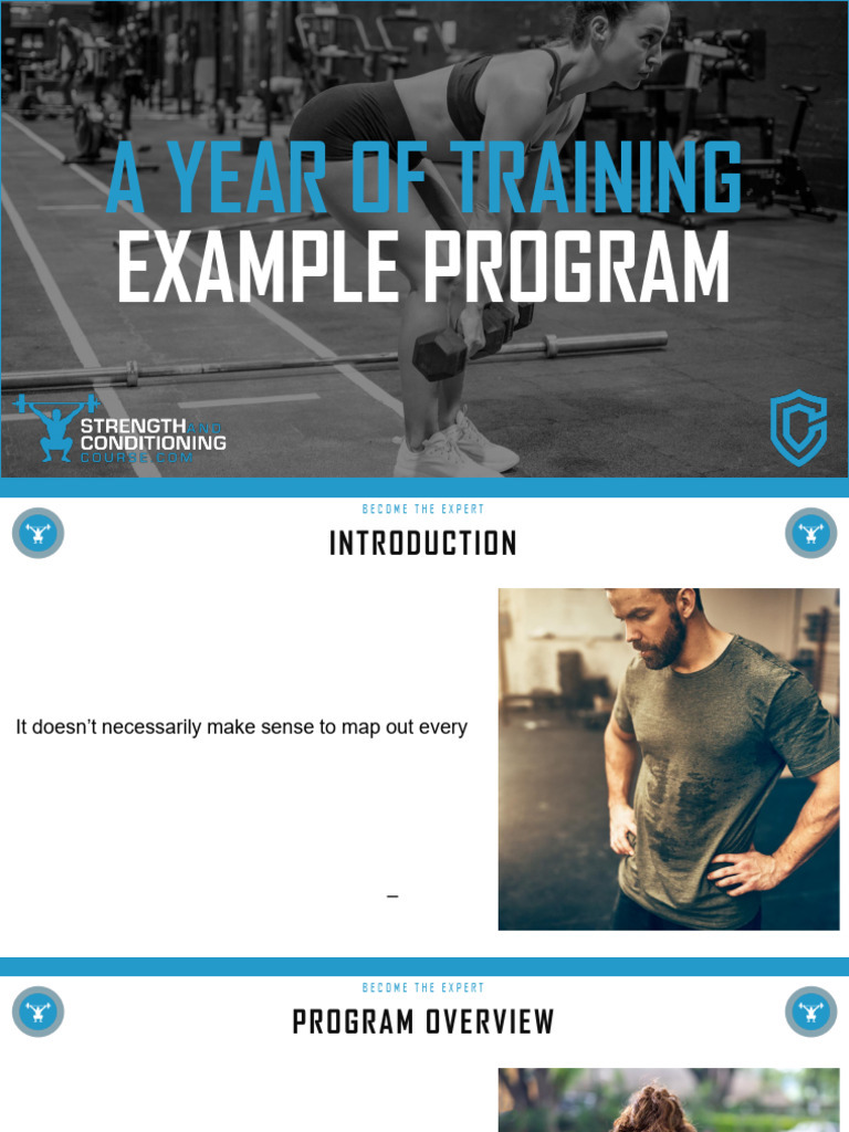 Year-Long Strength Training Program | PDF | Strength Training | Weight ...