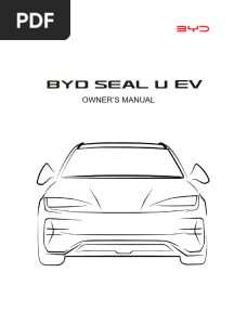 Byd Seal U EV Owner's Manual | PDF