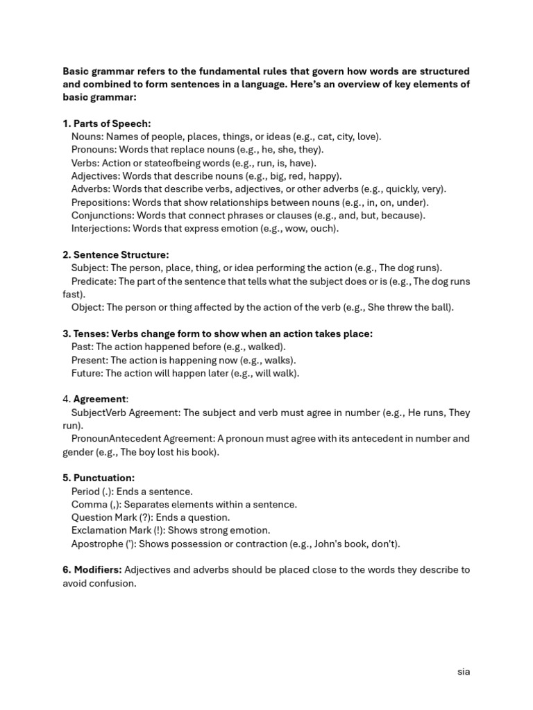 GRAMMAR | PDF | Verb | Noun