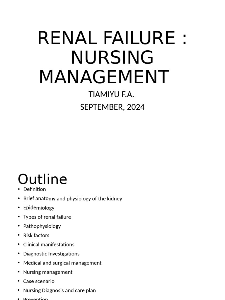 Renal Failure - 033814 - 082202 | PDF | Chronic Kidney Disease | Kidney
