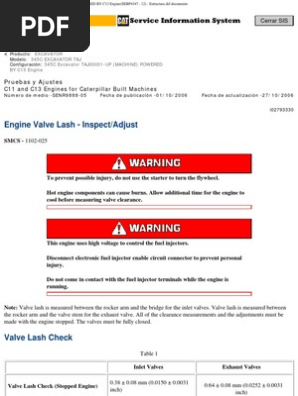 Cat C13 Valve Adjustment Manual