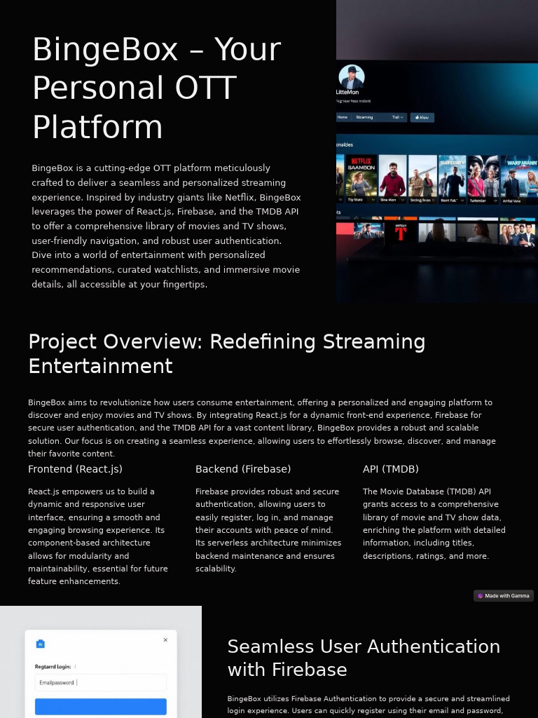 BingeBox: Personalized Streaming | PDF | User Interface | Password