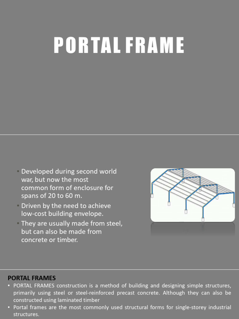 SS 4 (Portal Frames) | PDF | Framing (Construction) | Beam (Structure)