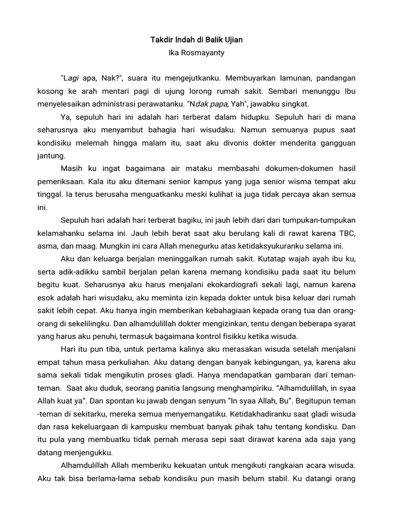 Takdir Indah Di Balik Ujian - Ika Rosmayanty | PDF
