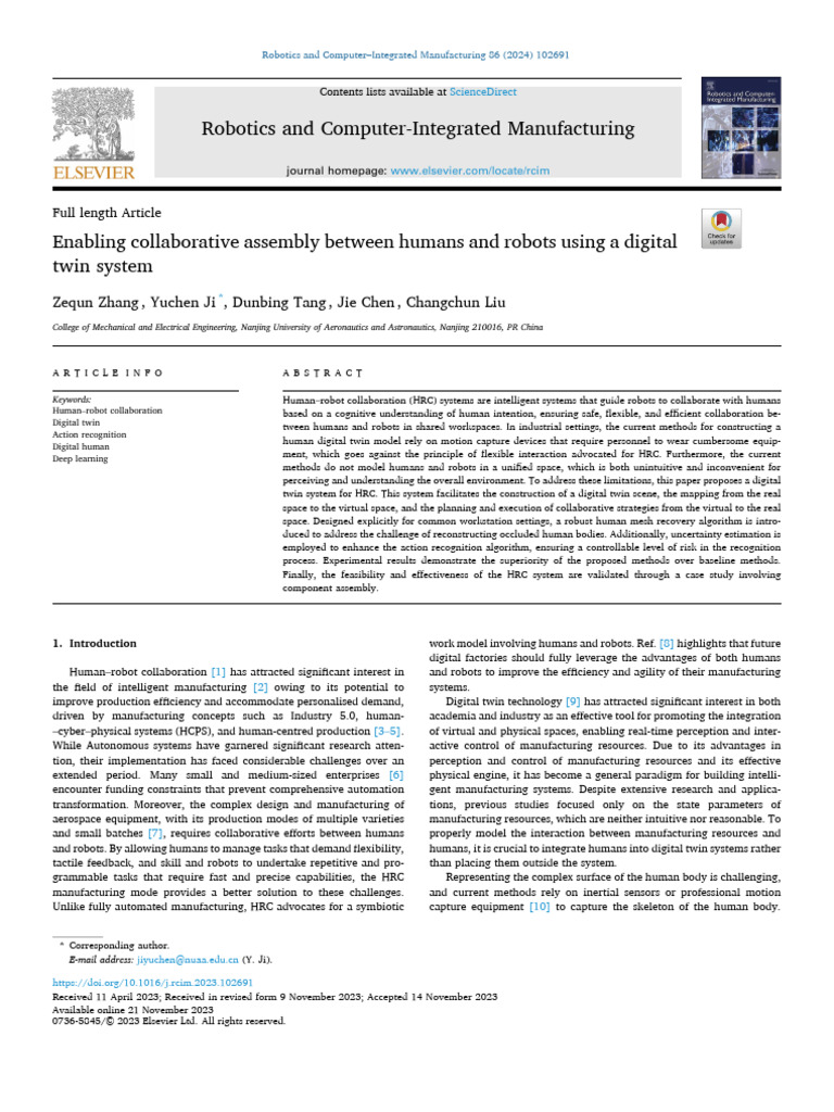 (4.2) Enabling Collaborative Assembly Between | PDF | Artificial Neural ...