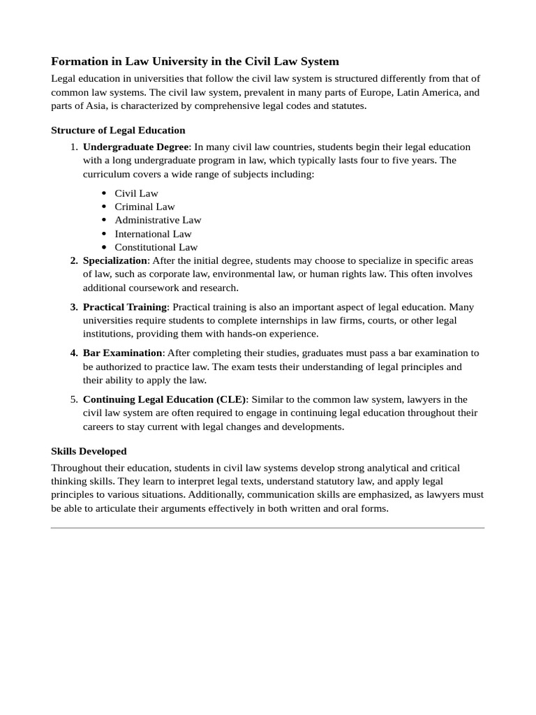 Formation in Civil Law System | PDF