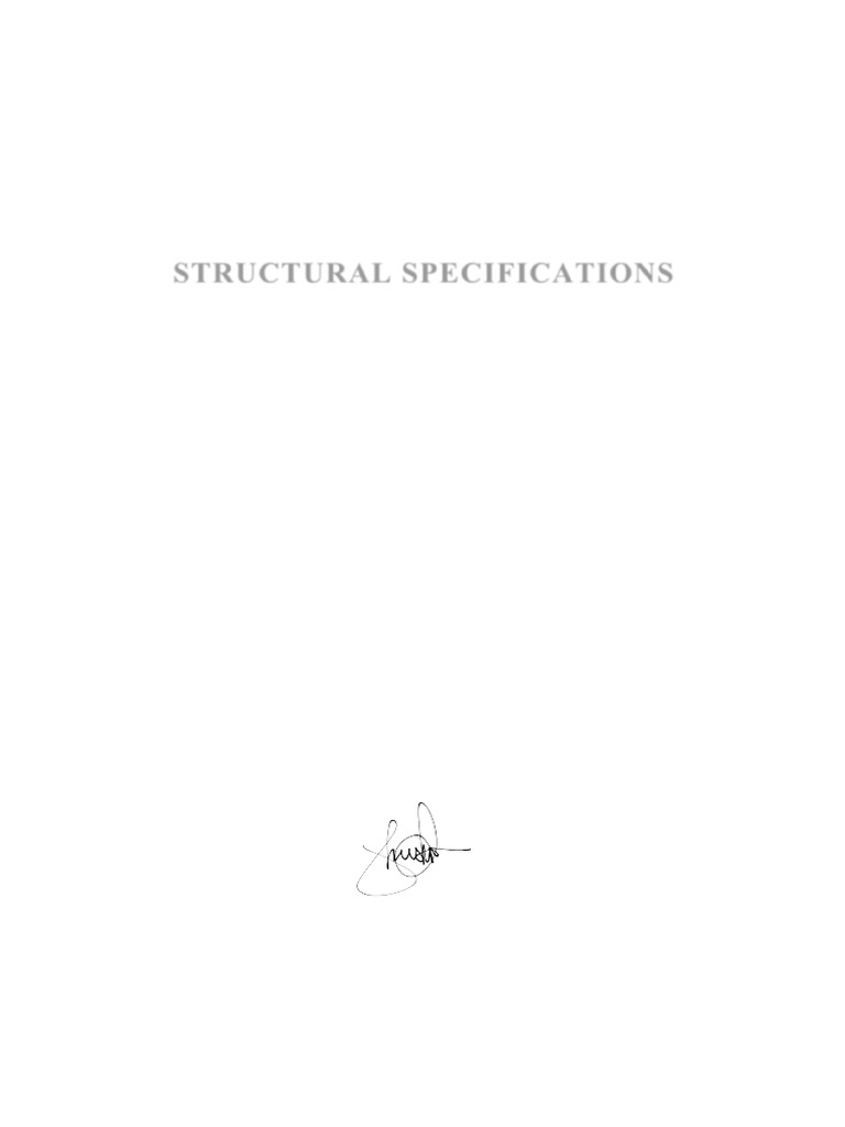 Structural Specifications for Manufacturing Building | PDF | Concrete ...