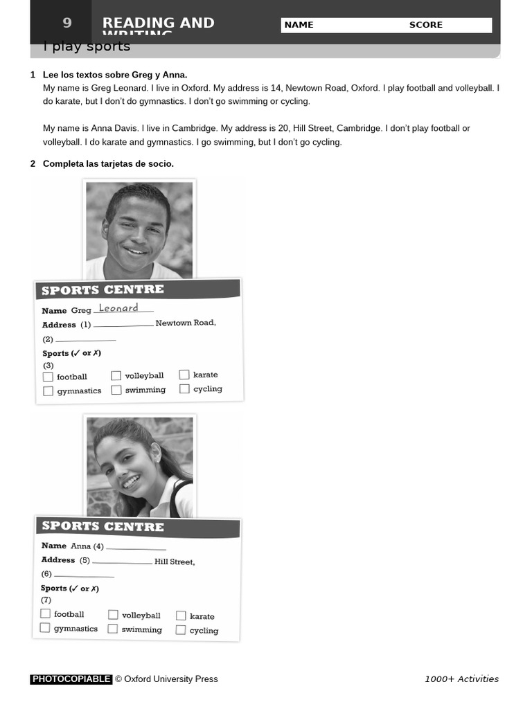9 I Play Sports | PDF