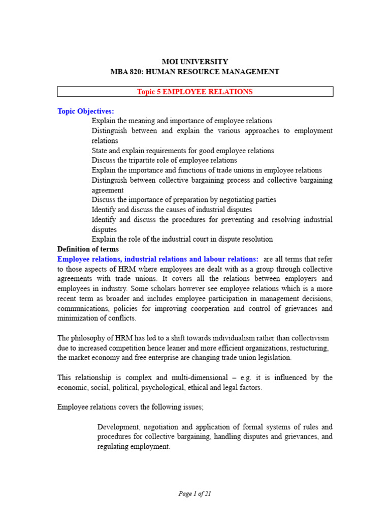 Employee Relations | PDF | Cost Of Living | Strike Action