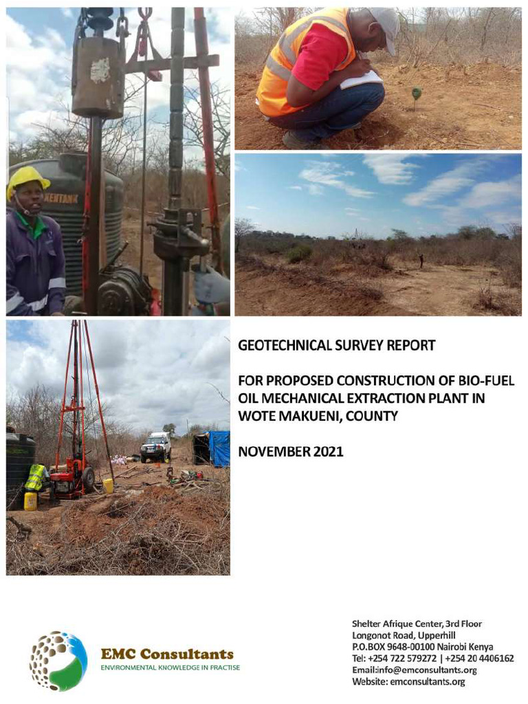 Eni Agri-hub Geotechnical Report 2021 | PDF | Ph | Soil