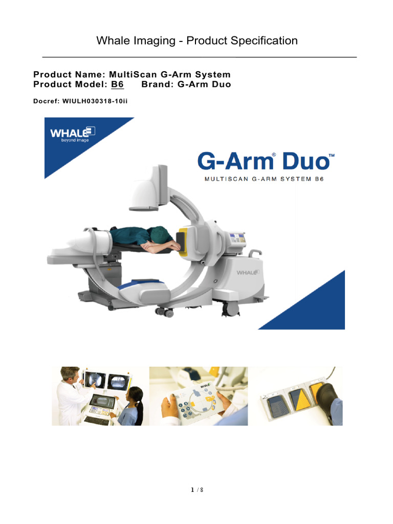 MultiScan G-Arm System B6 Specs | PDF | Medical Device | Surgery